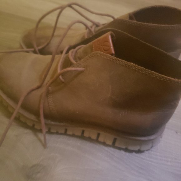 Cole Haan Mens Zerogrand Stichout Chukka Chestnut Leather/Ironstone 7 D